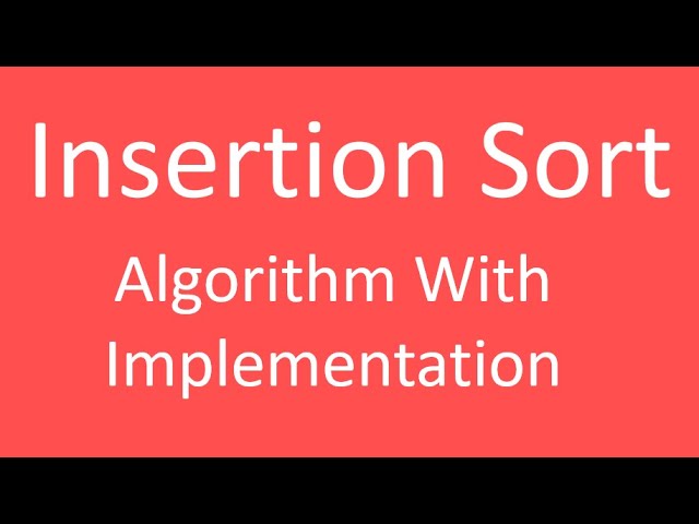 Insertion Sort Algorithm || Code in C# || Sortings