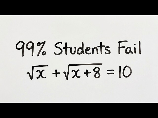 The German Math Olympiad Problem That 99% of Students Get Wrong!