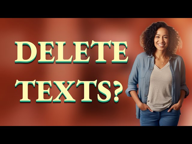 Does deleting a text message delete it for the other person?