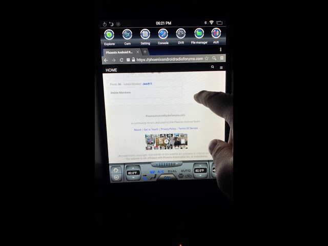 Phoenix Android Radio: Internet Browser / Explorer