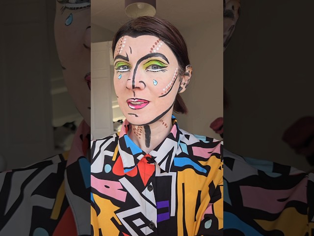 POP ART style make up #makeup #makeuptutorial #popartmakeup #comicbook