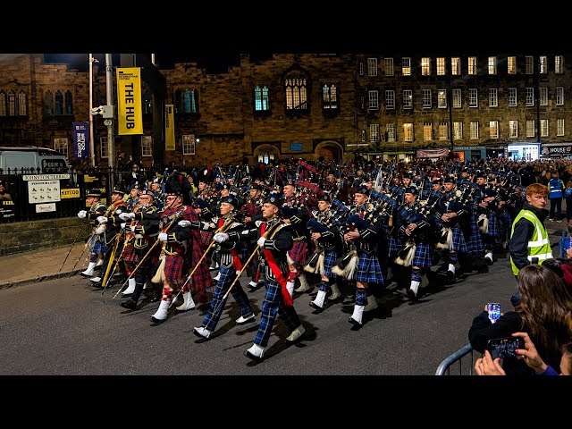 Insane Crowd at 11 PM! 😲 | Royal Edinburgh Military Tattoo March Out 2026 🏰 | Scotland in 4K. 