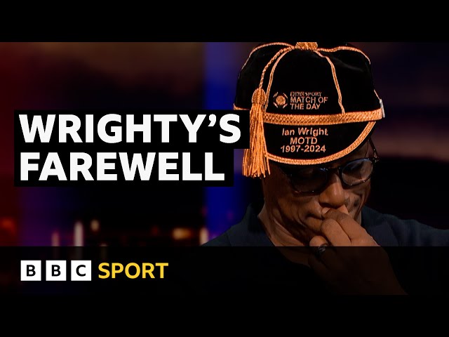 Tears in the studio as Ian Wright says farewell to MOTD | Match of the Day