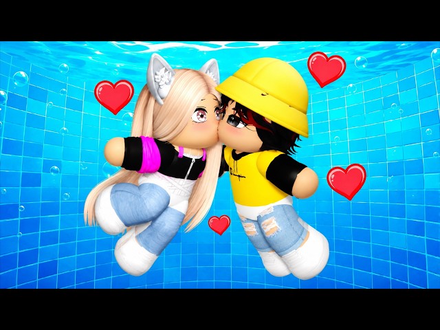 Bébé Nocta EMBRASSE SON CRUSH à la PISCINE… sur BROOKHAVEN RP ROBLOX