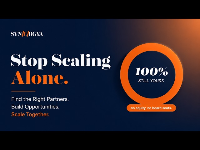 Stop Scaling Alone. Find the Right Partners.