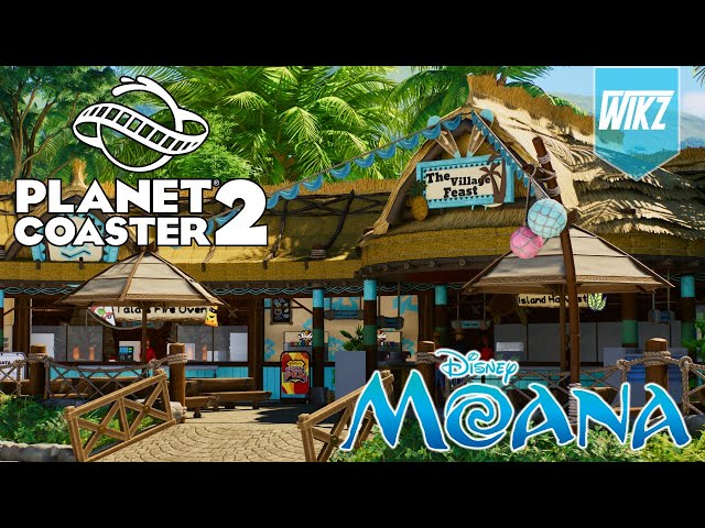 Designing a Polynesian Food Court in Planet Coaster 2 | Moana Waterpark