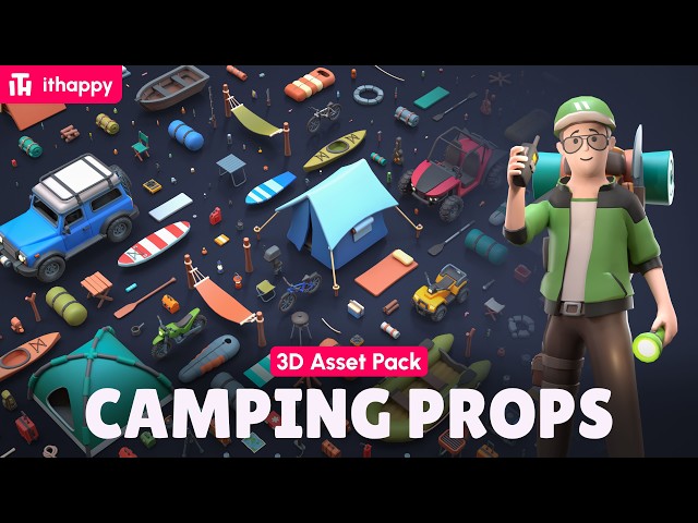 Camping Props  -  3D Low Poly Asset Pack for Games