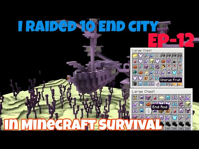 I Raided 10 End city In Minecraft Survival in Java Edition Ep - 12
