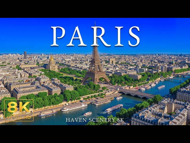 Paris 8K 🗼 – Iconic Eiffel Tower Vistas, Sunlit Seine River & Grand Avenues UHD