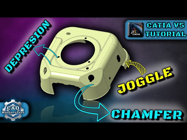 Chamfer, Joggle & Depression | CATIA V5 Surface Design Tutorial