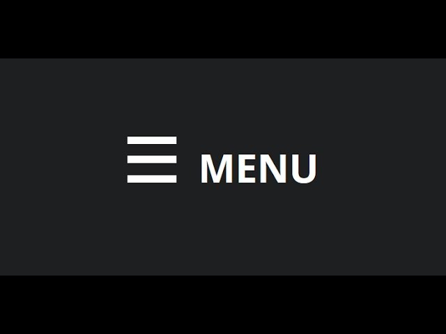 Hamburger menu CSS and jQuery - Drop Down Menu