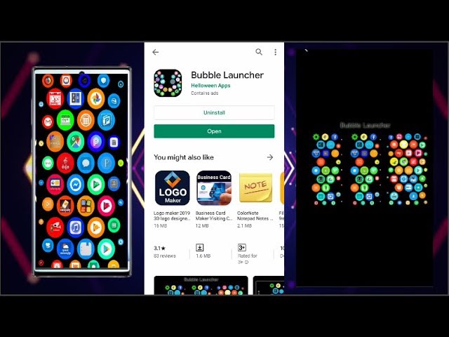 How to use Bubble Launcher and change Style on SmartPhone Android 2020