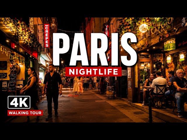 PARIS NIGHTLIFE 🇫🇷 | Walking Through the Latin Quarter to Châtelet | 4K