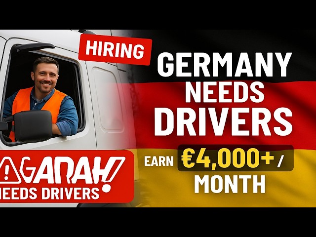 Germany’s Driver Crisis 2026 🚚 | High-Paying Truck & Bus Jobs, Salaries & Visa Explained