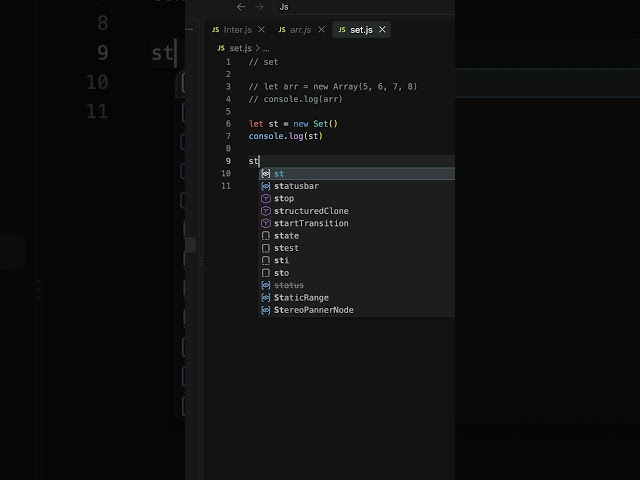How to create set in javascript learn with in 30 seconds #programming #react #shorts