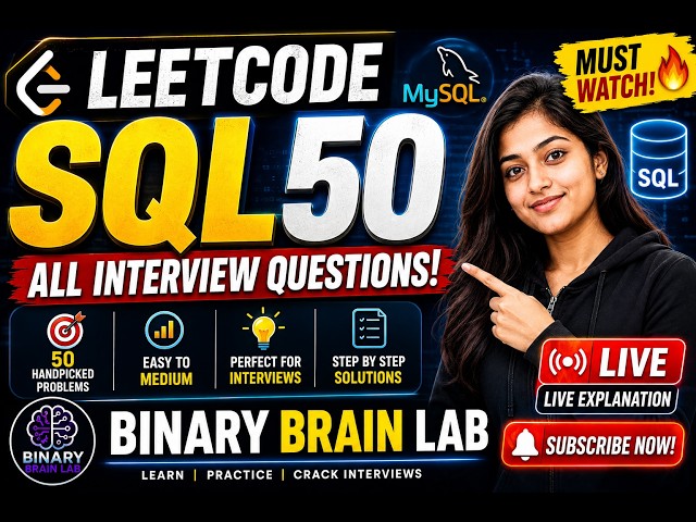 SQL 50 Live 🔥 | LeetCode SQL 50 Problems in MySQL | Live Problem Solving | Telugu