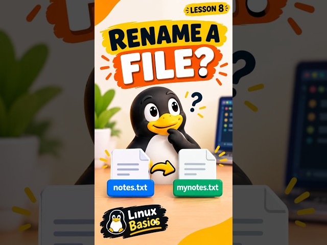 Can You Rename a File in Linux? 🤔 | mv Command | #Shorts
