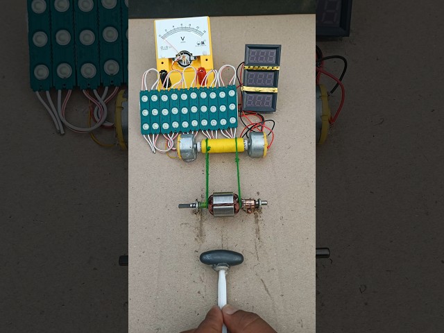 DIY Project: Drone Motor Generates Electricity to Light a 9W Bulb 🛸⚡💡 | DC Power Experiment #shorts