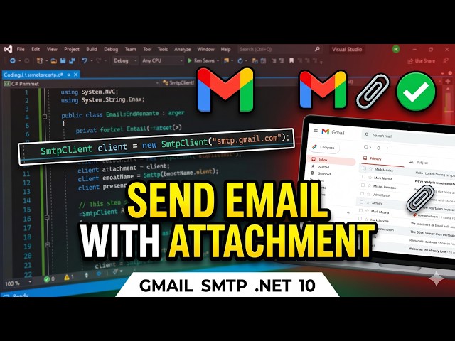 Send Email with Attachment in ASP.NET MVC (.NET 10) – Gmail SMTP | No NuGet Packages
