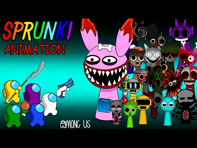 어몽어스 Mini Crewmate VS SPRUNKI PINKY & ALL SPRUNKI ZOMBIES | FUNNY AMONG US ANIMATION