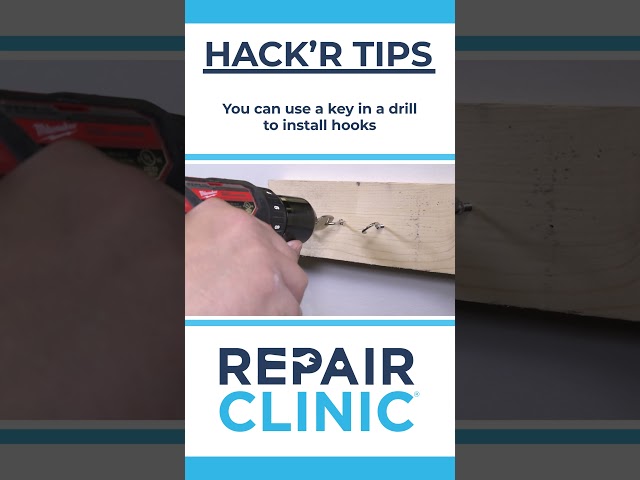 HACK'R TIPS -  You can use a key in a drill to install hooks.