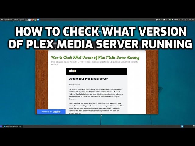How to Check What Version of Plex Media Server Running
