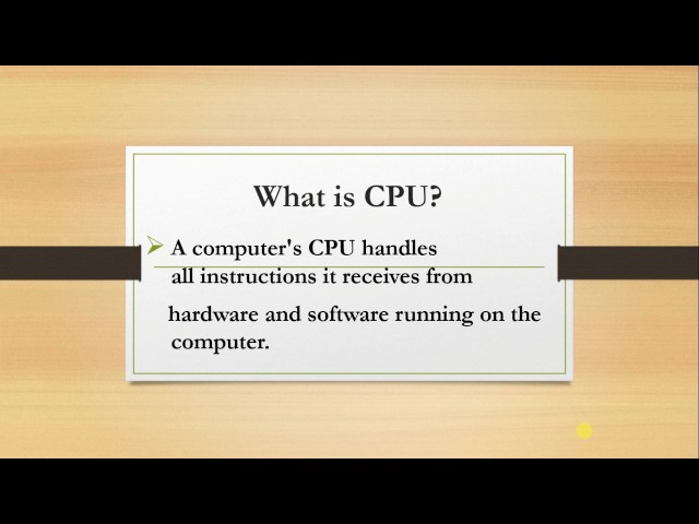 what is cpu?