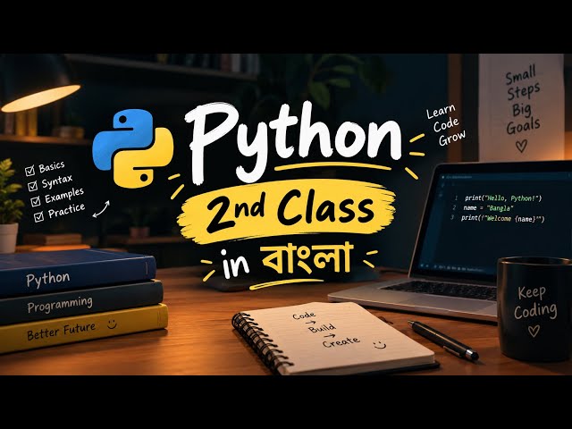Python Programming 2nd Class in Bangla | actual role of Code Editor