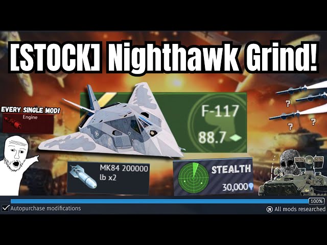 [STOCK] Grind FIRST STEALTH plane Experience!🔥(This is BROKEN)💀| I got EVERY MOD! (PAIN)