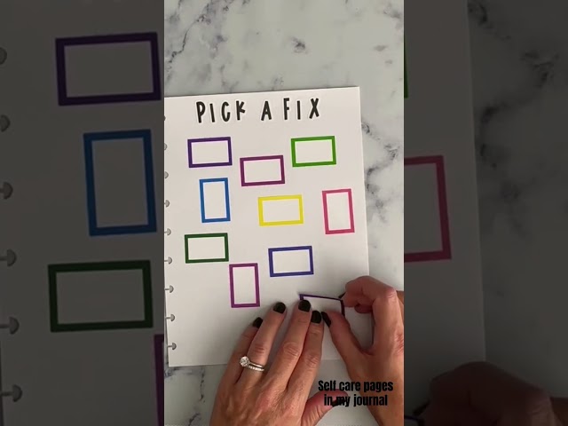 Created two #selfcare pages for my Journal.