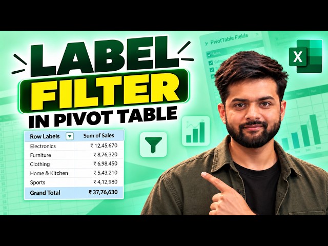 Learn Label Filters in an Excel Pivot Table | Complete Beginner's Tutorial | TechLoons