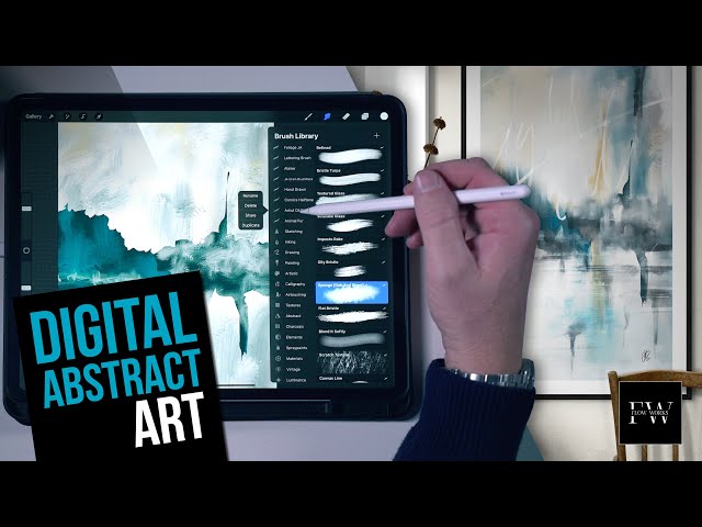 Digital Abstract Art Tutorial - CREATE CONTEMPORARY MODERN PAINTINGS