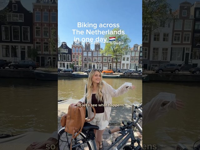 Biking across The Netherlands in one day from Amsterdam to Gouda 🧀!