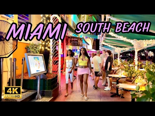 Miami's Real Vice City After Dark 🌴 Ocean Drive & Española Way Night Walk 4K