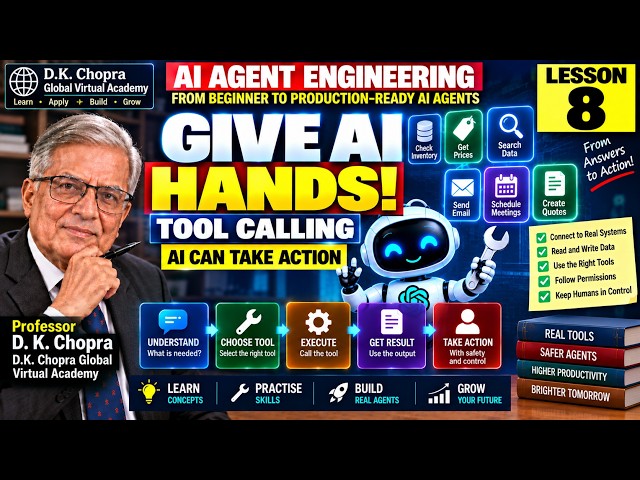 TOOL CALLING FOR AI AGENTS  HOW AI TAKES REAL ACTION | LESSON 8