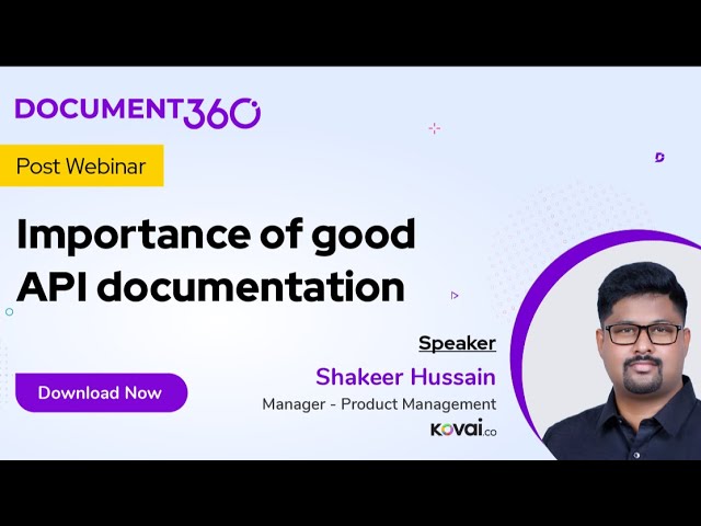 Webinar on the Importance of Good API Documentation