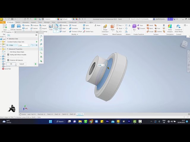 Autodesk Inventor 2025 - Tool Post Adjusting Nut