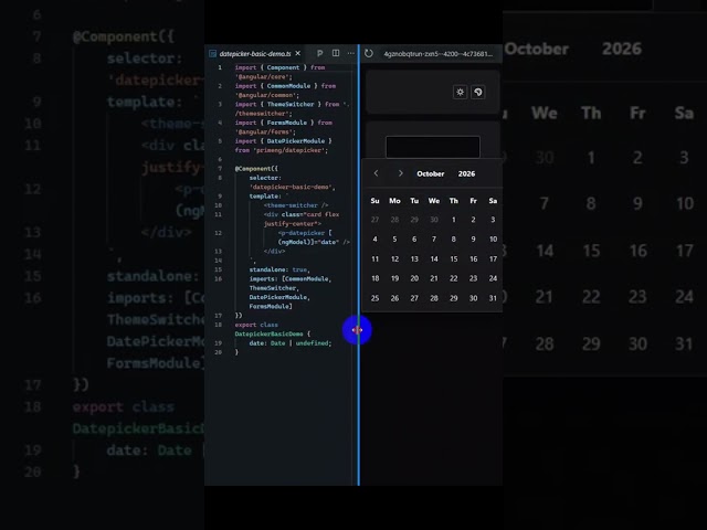 Create Basic DatePicker with PrimeNG in Angular
