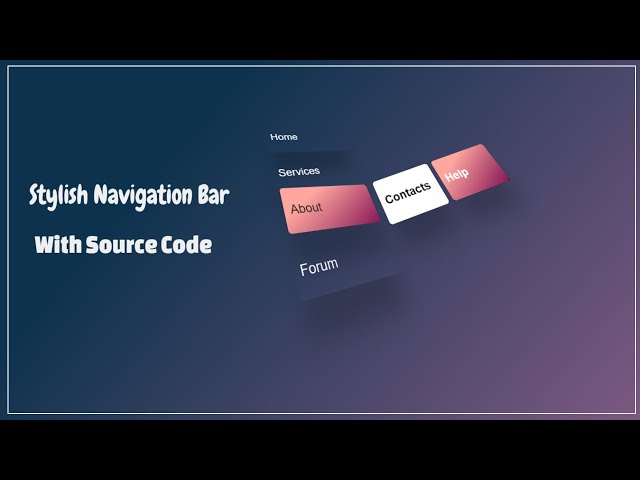 Stylish 3D - Navigation Bar With Free Source Code || ABOI Code || CSS Projects || Responsive Nav Bar