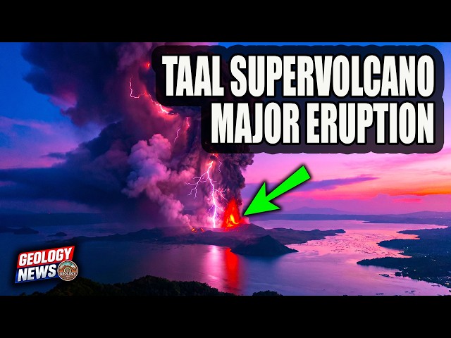 Major Eruption at Taal Volcano: Smoke and Lightning Caught on Camera