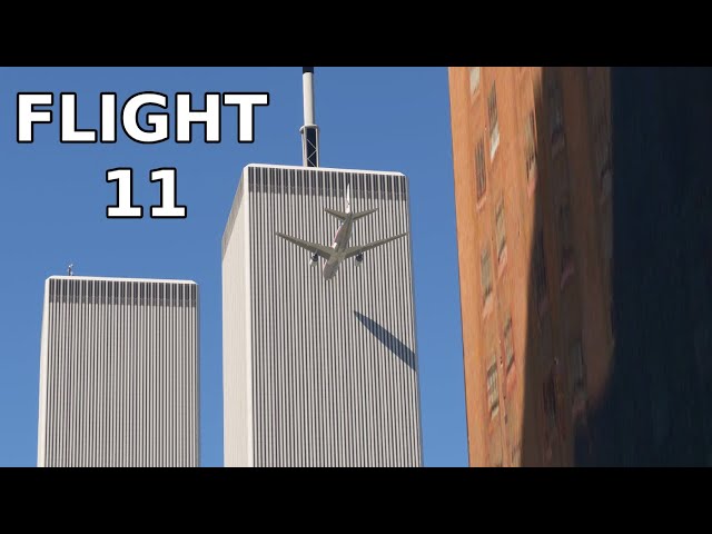 9/11 - American Airlines flight 11 crash animation | Microsoft Flight Simulator 2020 (MSFS)