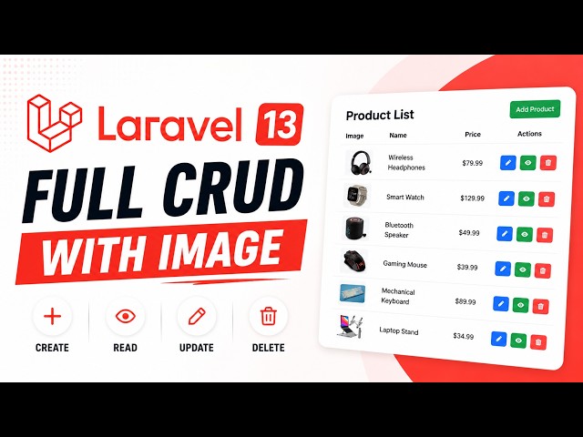 Laravel CRUD Operation with Image Upload | Complete Beginner Project