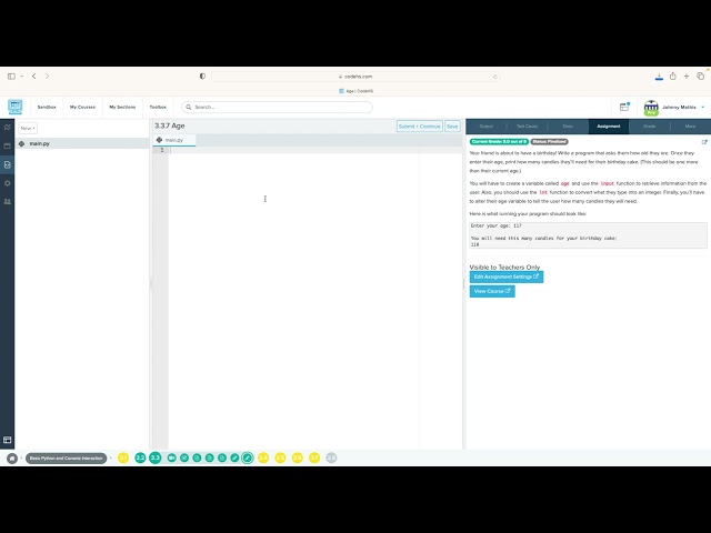 Codehs Python 3.3 Video Tutorial: User Input
