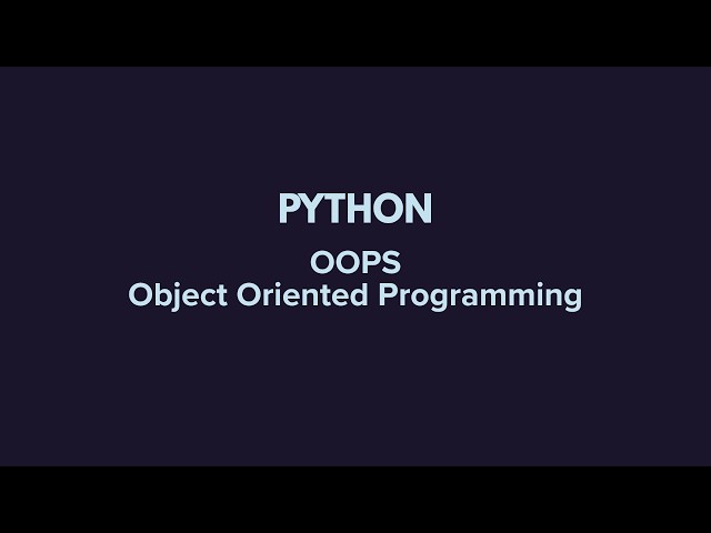 Introduction to Object Oriented Programming | OOPS