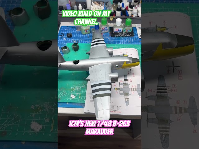 Progress on ICM’s new 1/48 B-26B Marauder. #modelkit #scalemodelkit #aviation #marauder