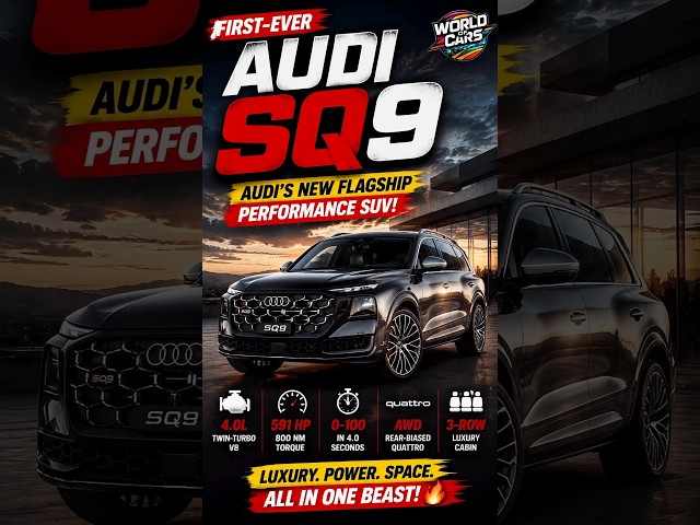 NEW Audi SQ9 🔥 591 HP V8 Performance Flagship SUV! | 0-100 in 4.0s #Shorts