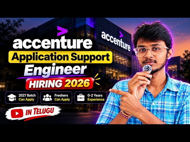Accenture Freshers Hiring 2026 🔥 | 2027 Batch | Application Support Engineer | Python Jobs