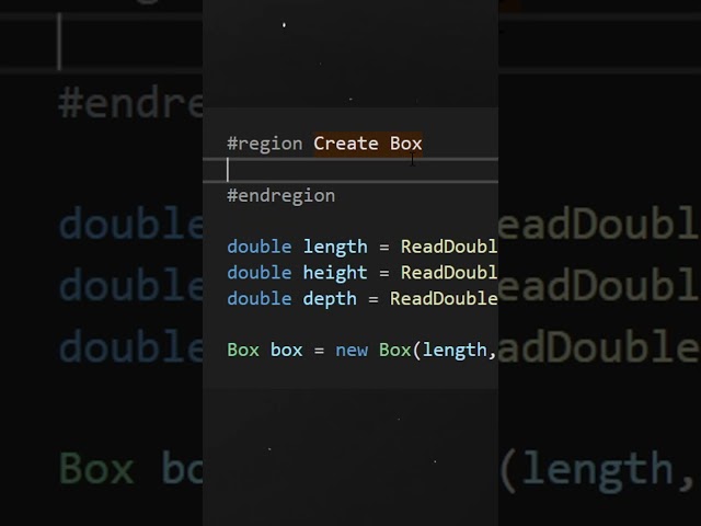 C# region shortcut #csharp #Shorts