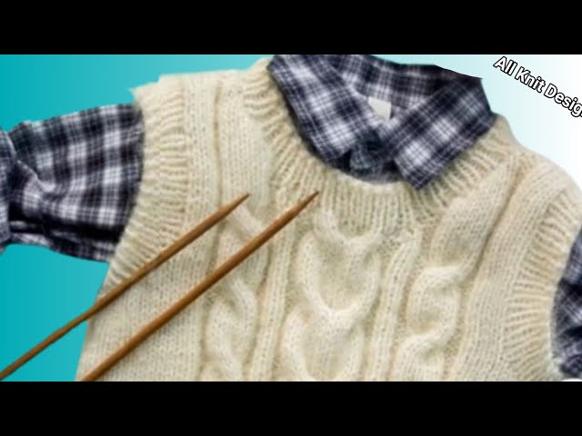 👉 Easy Cable Knit Sweater Vest Pattern for Kids | Hand Knit Vest Design for Beginners