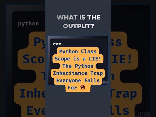 Stop using Python Inheritance until you know this! 🛑 #pythoninterviewquestions #pythonprogramming